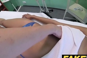 Fake Hospital Bastardize gives low-spirited ebony Brazilian student a indestructible fucking