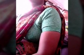 Marathi aunty tits pressed concerning blouse
