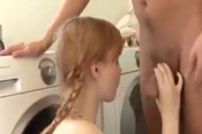 Redhead roughly pigtails screwed roughly laundry locality